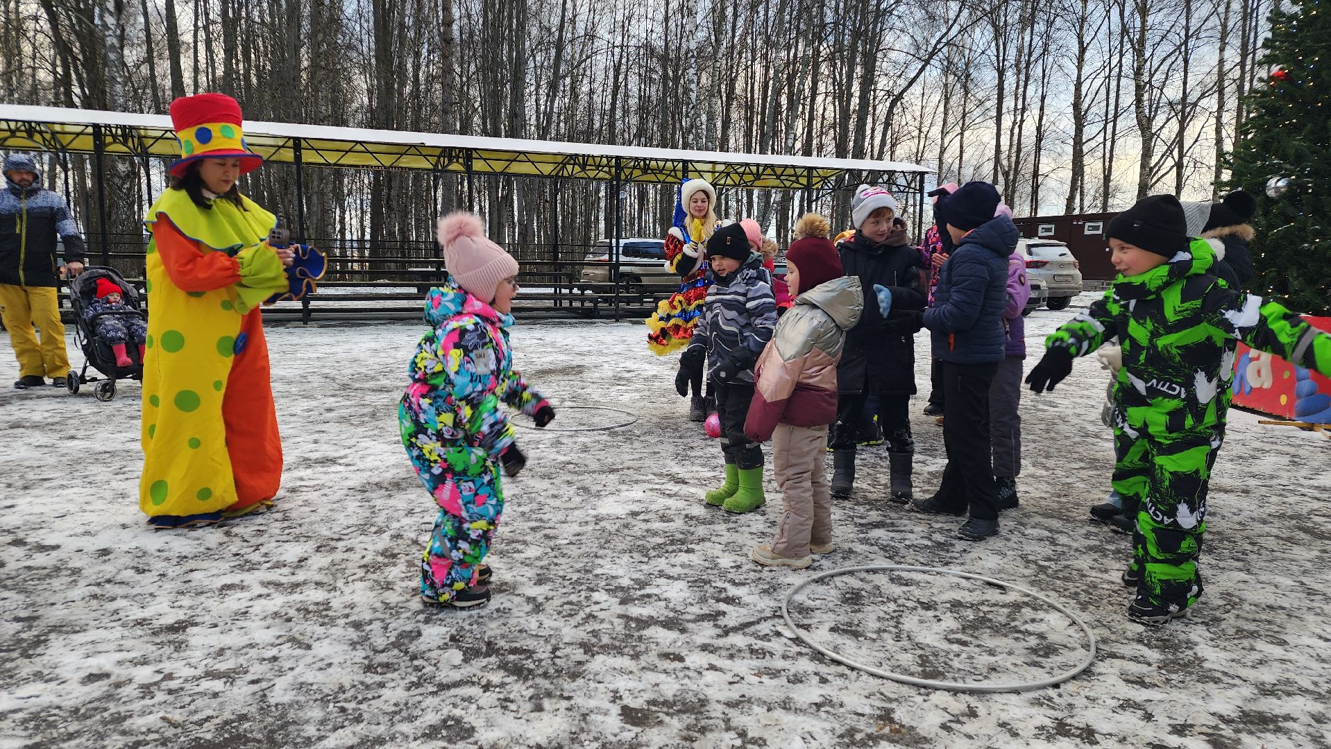 волоколамск, городской парк, зима в  подмосковье,