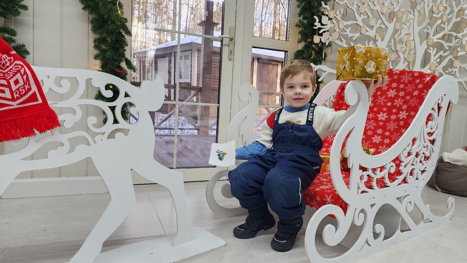 зима в  подмосковье, красногорск, дед мороз, городской парк,