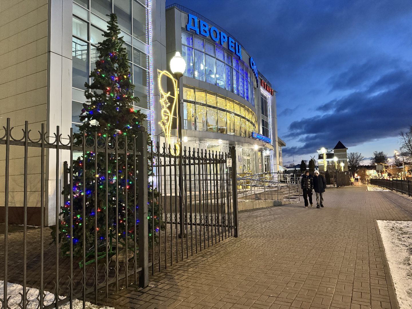 шаховская школа, новогодние украшения, зима в  подмосковье,