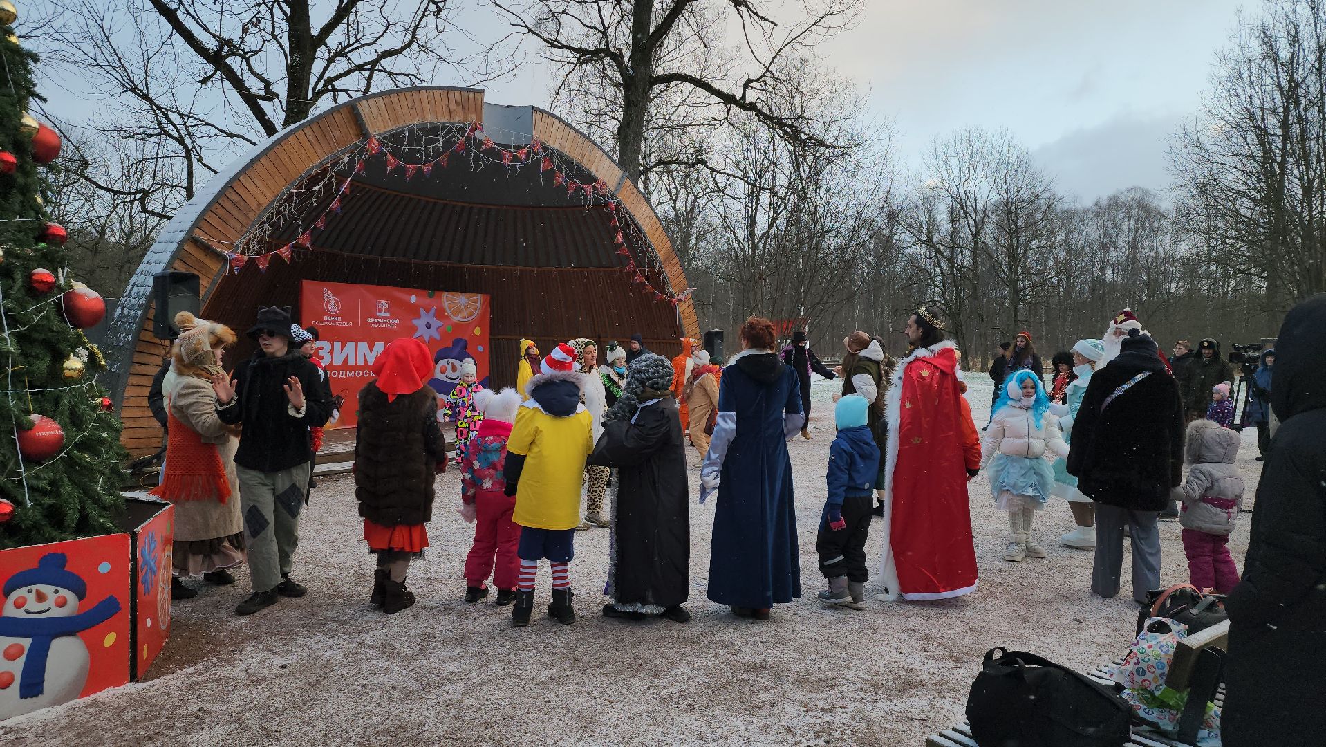 фрязино,  зима в подмосковье, парки сказки торжество,