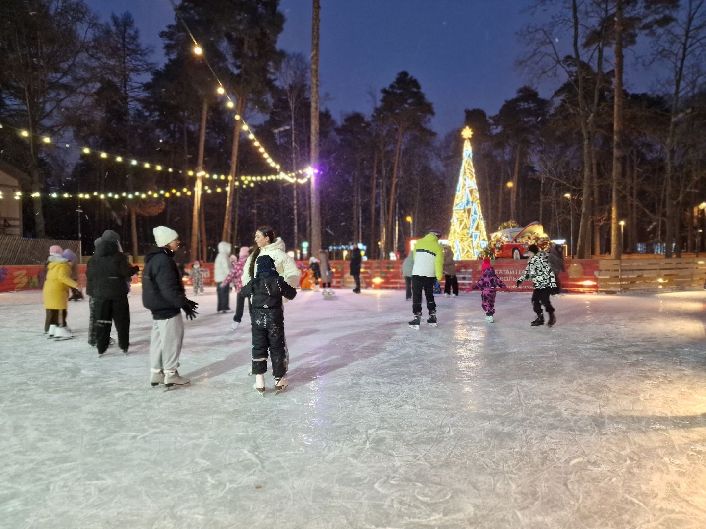 первый снежный день зимы жители балашихи вышли на лед, балашиха парк пехорка,