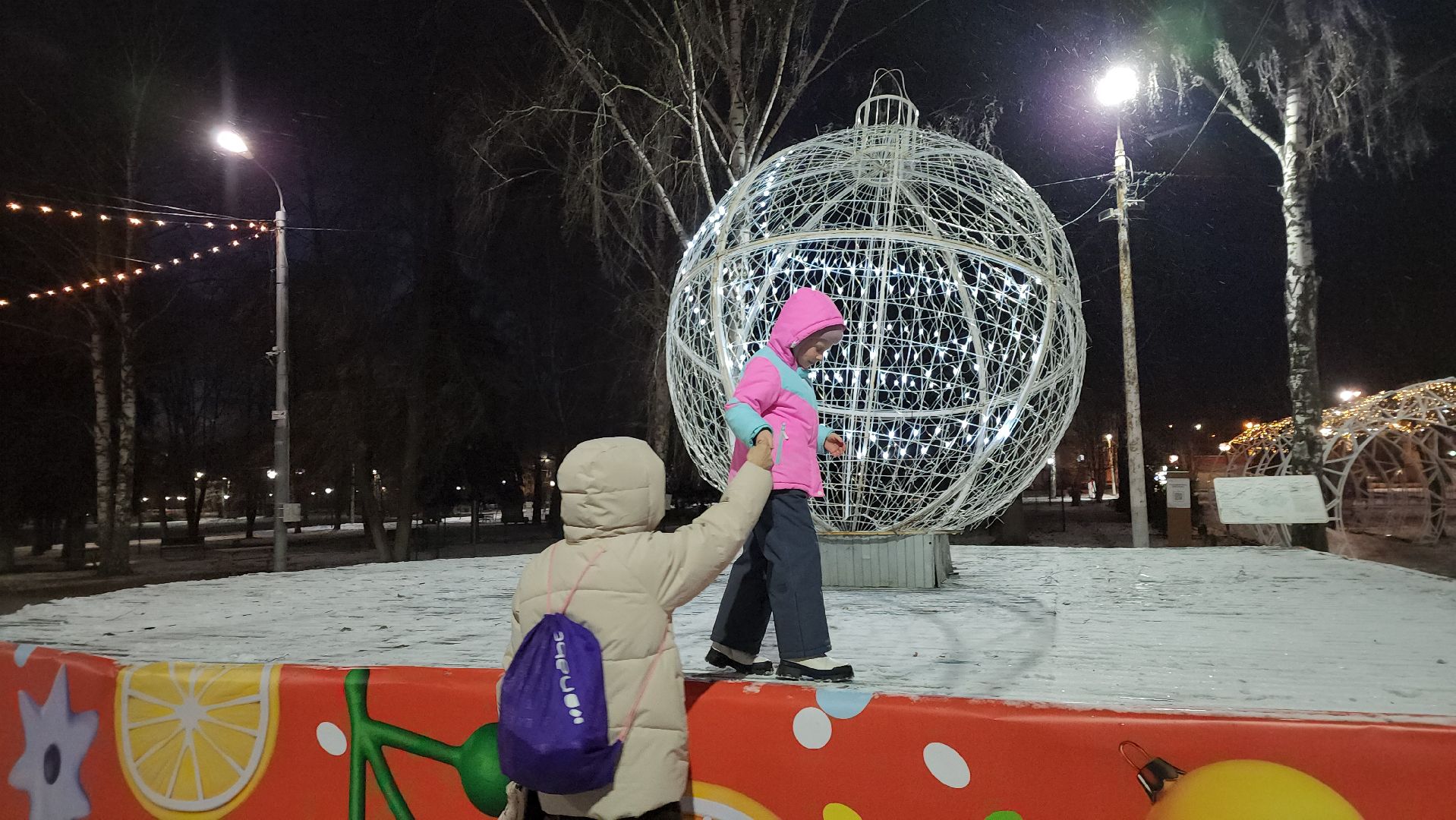 луховицы, парк воробьева, новый год,