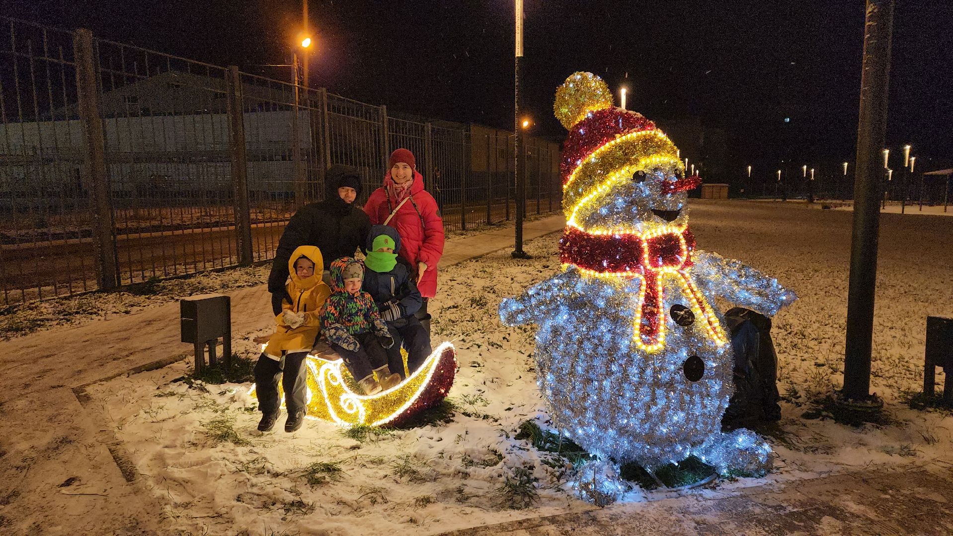 луховицы, парк воробьева, новый год,
