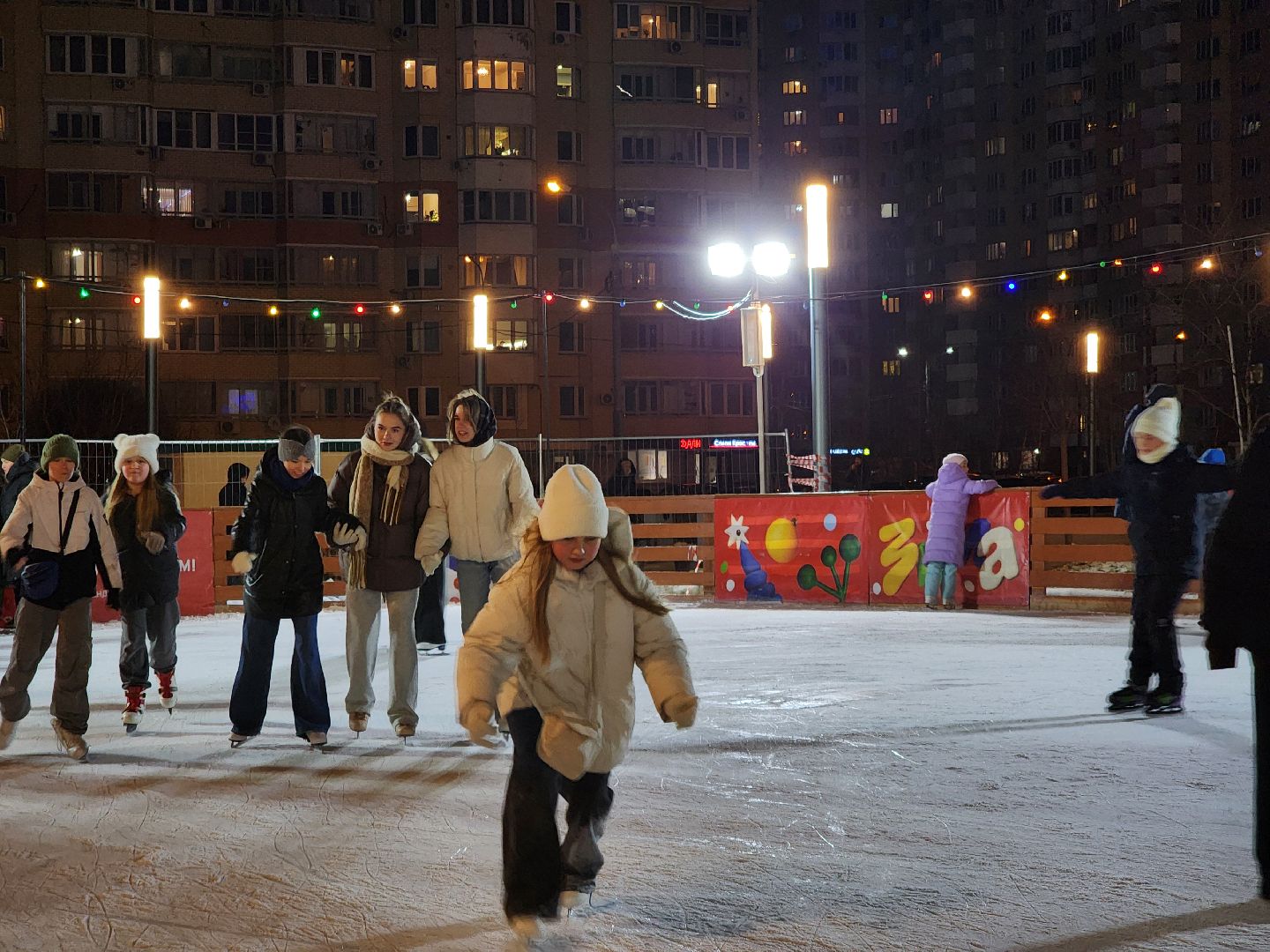 каток, зима в  подмосковье, павшинская пойма, красногорск,