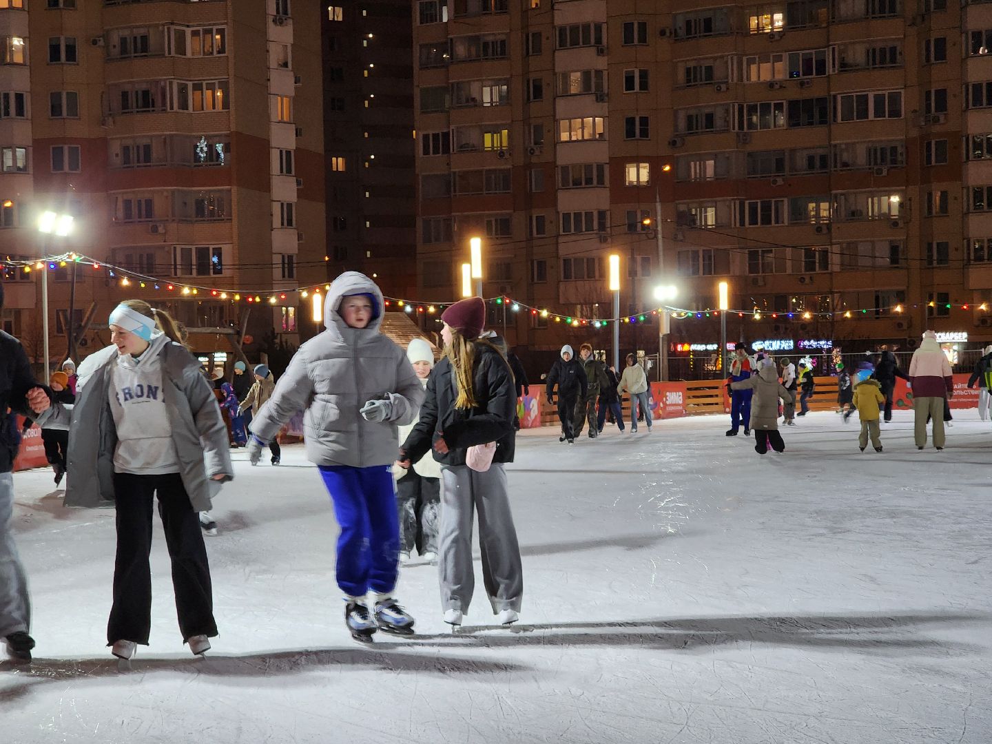 каток, зима в  подмосковье, павшинская пойма, красногорск,