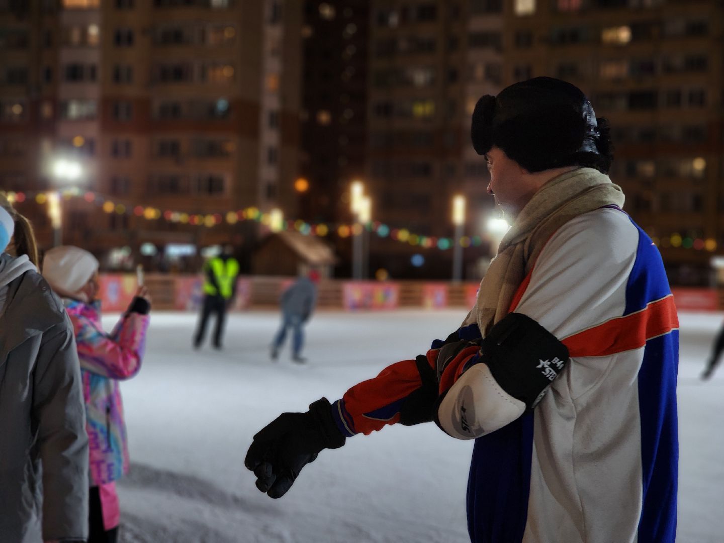 каток, зима в  подмосковье, павшинская пойма, красногорск,