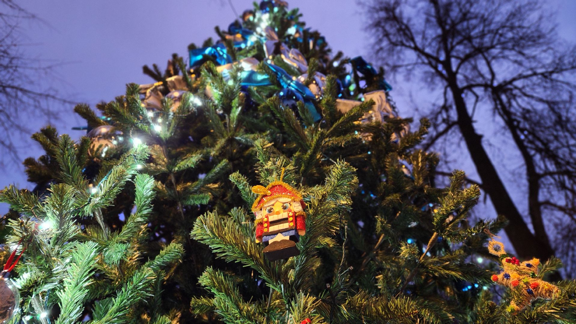 парки подмосковья, зима в парке, новогодняя игрушка, новый год, лосино-петровский,