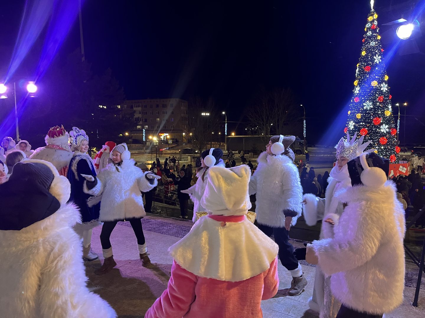 рошаль, главная елка, зажжение елки,