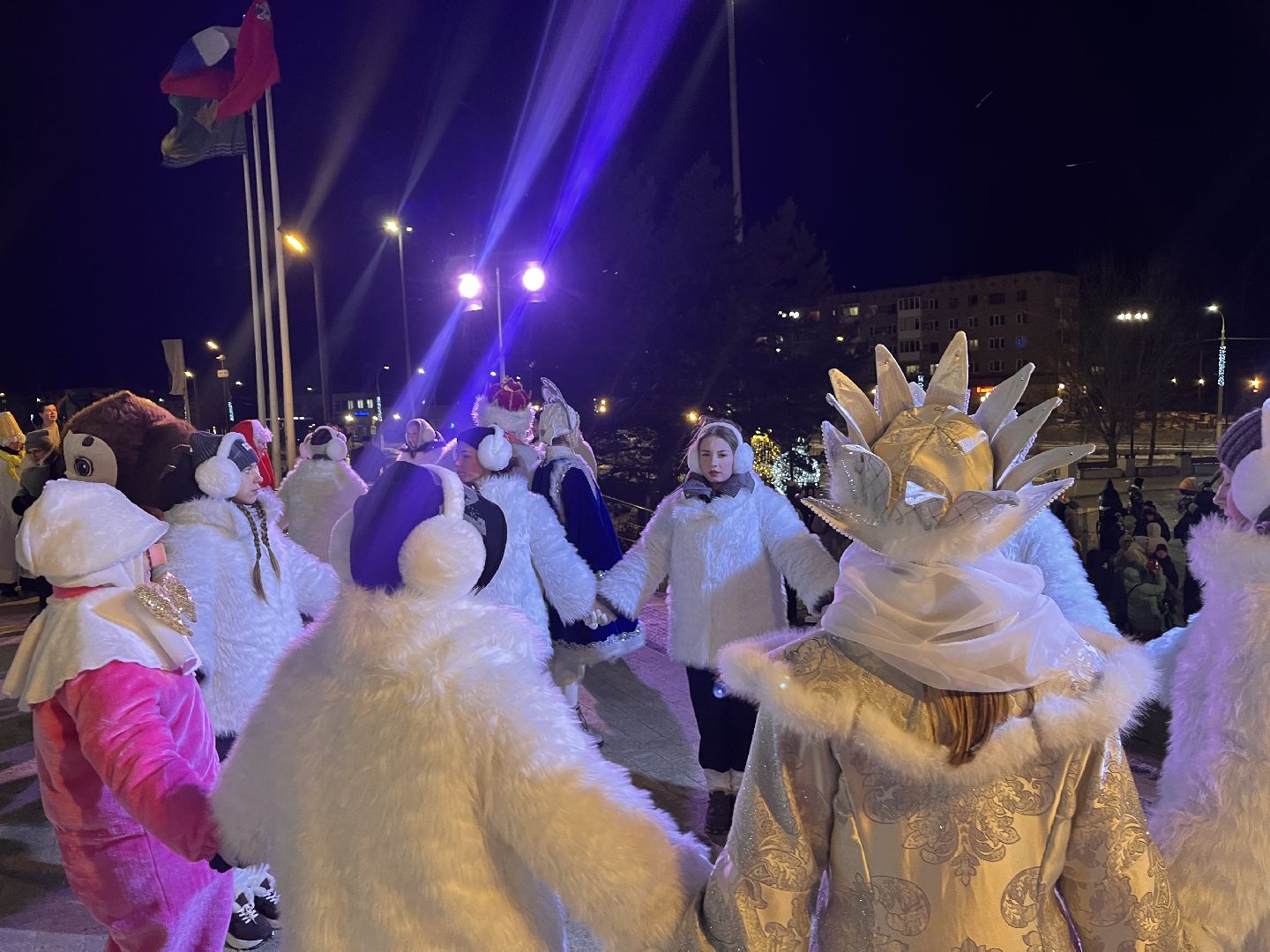 рошаль, главная елка, зажжение елки,