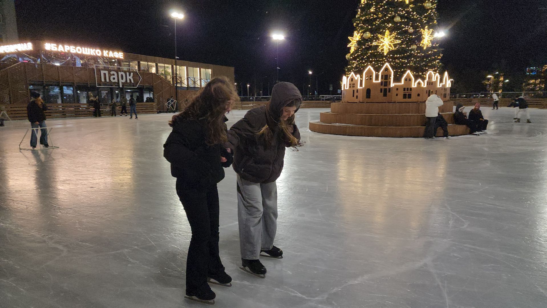 каток, коньки, спорт, новый год,