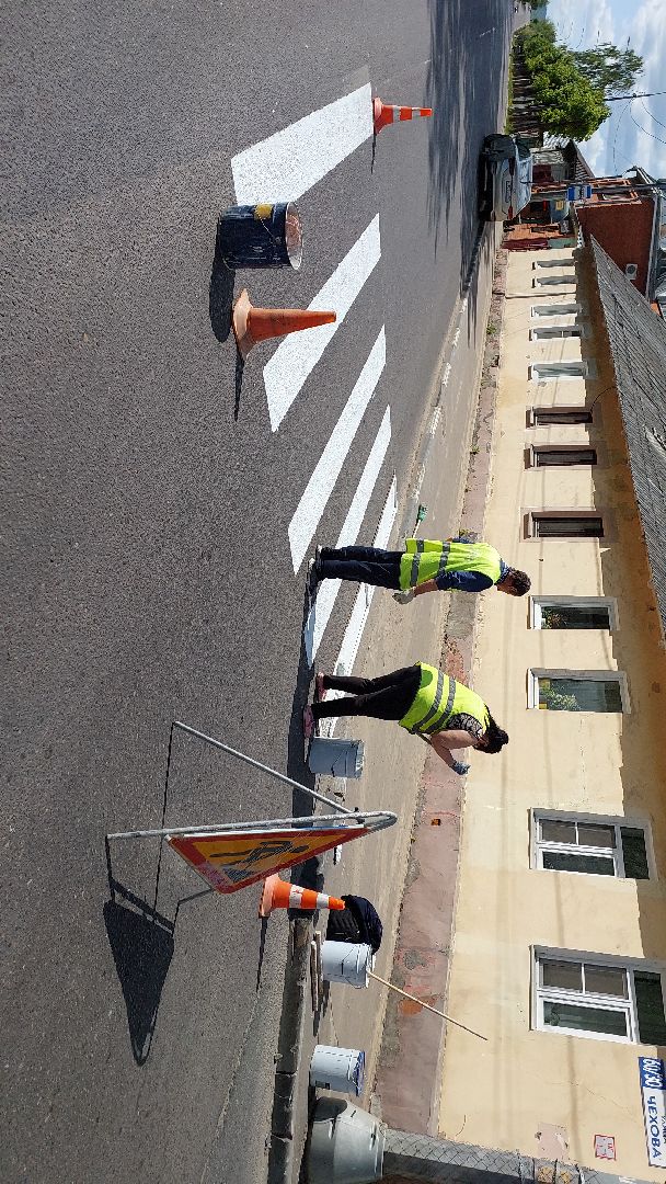 Комбинат Благоустройства, серпухов, дороги, зебра, дорожная разметка, пешеходный переход,