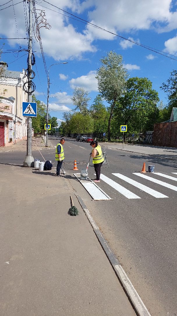 Комбинат Благоустройства, серпухов, дороги, зебра, дорожная разметка, пешеходный переход,