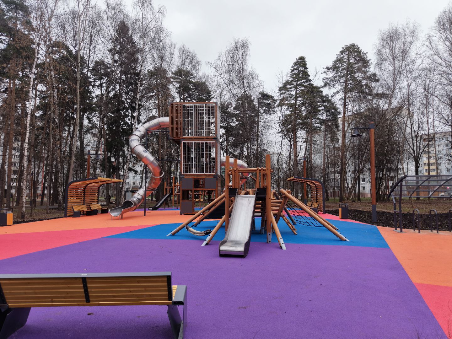 видео с коптера, парк Папанинская дача , парк в королеве,