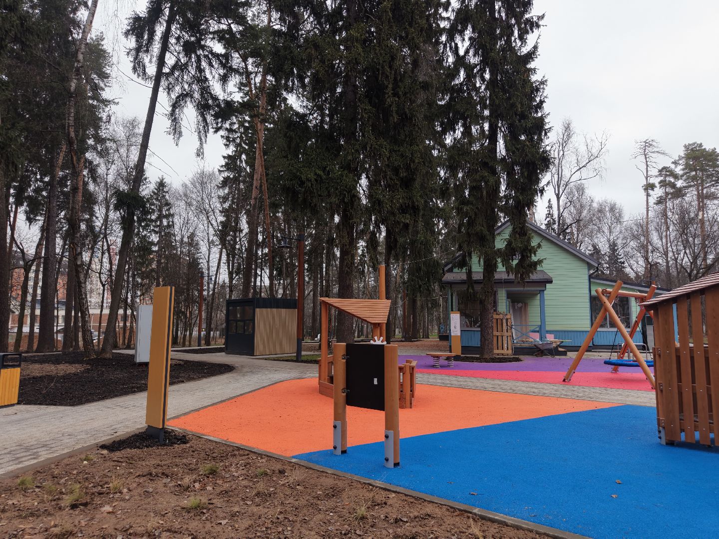 видео с коптера, парк Папанинская дача , парк в королеве,