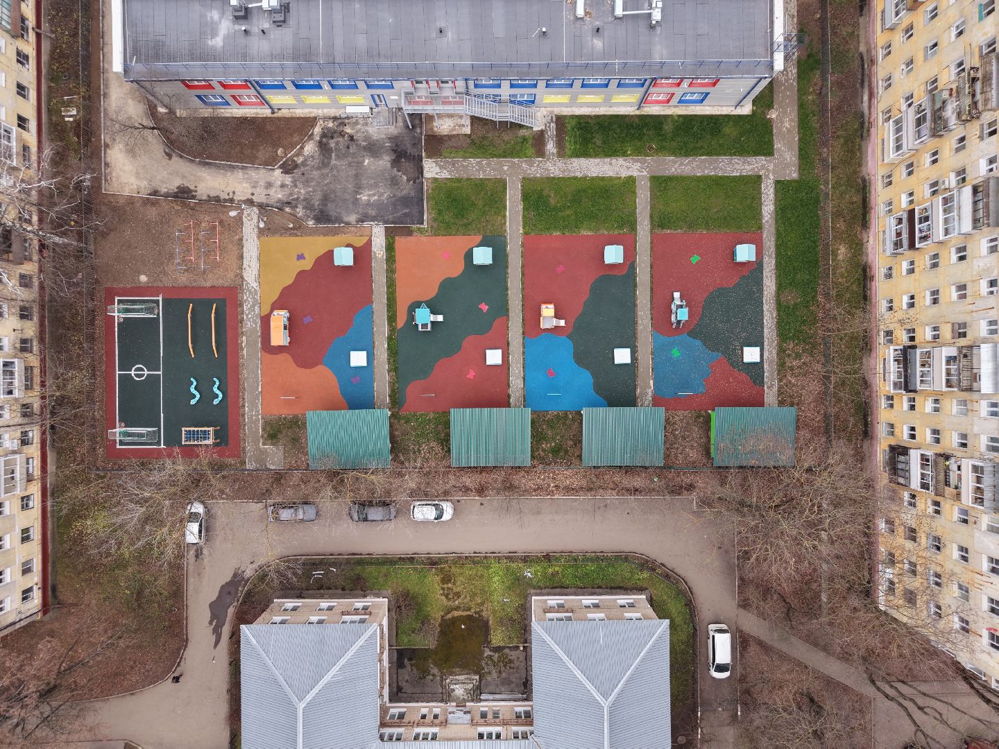 видео с коптера, детский сад 5 в королеве,