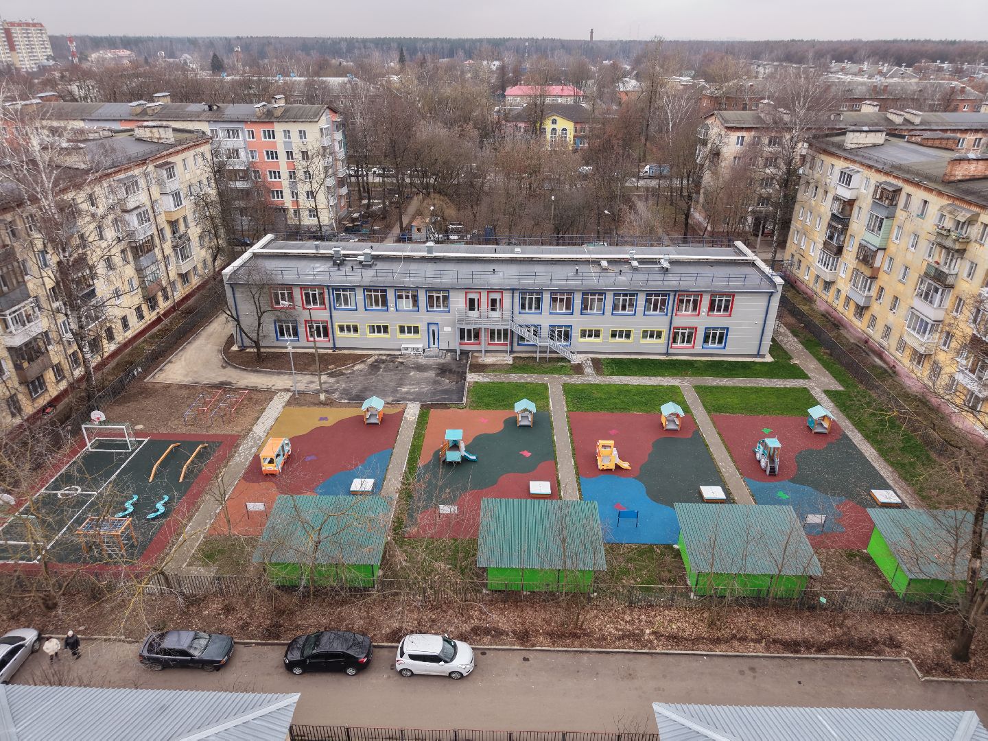 видео с коптера, детский сад 5 в королеве,