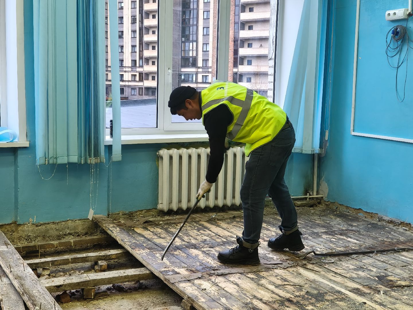 капитальный ремонт школы, наро-фоминск, демонтажные работы,