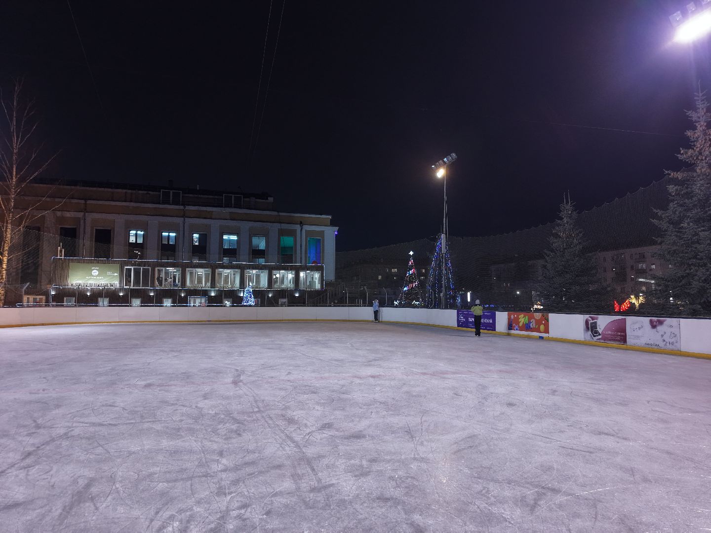 видео с коптера, каток в королеве, каток у дворца культуры королев,