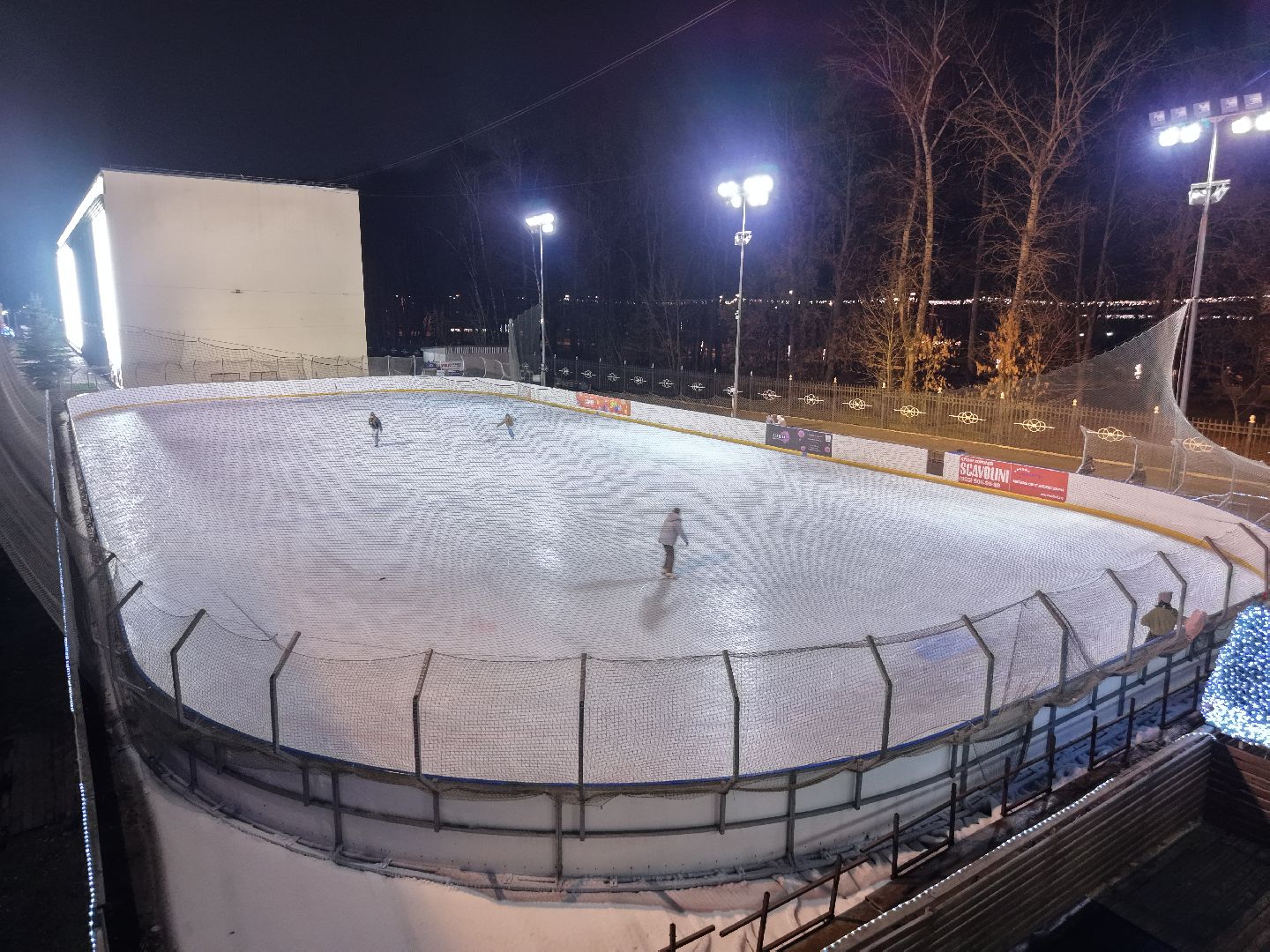 видео с коптера, каток в королеве, каток у дворца культуры королев,