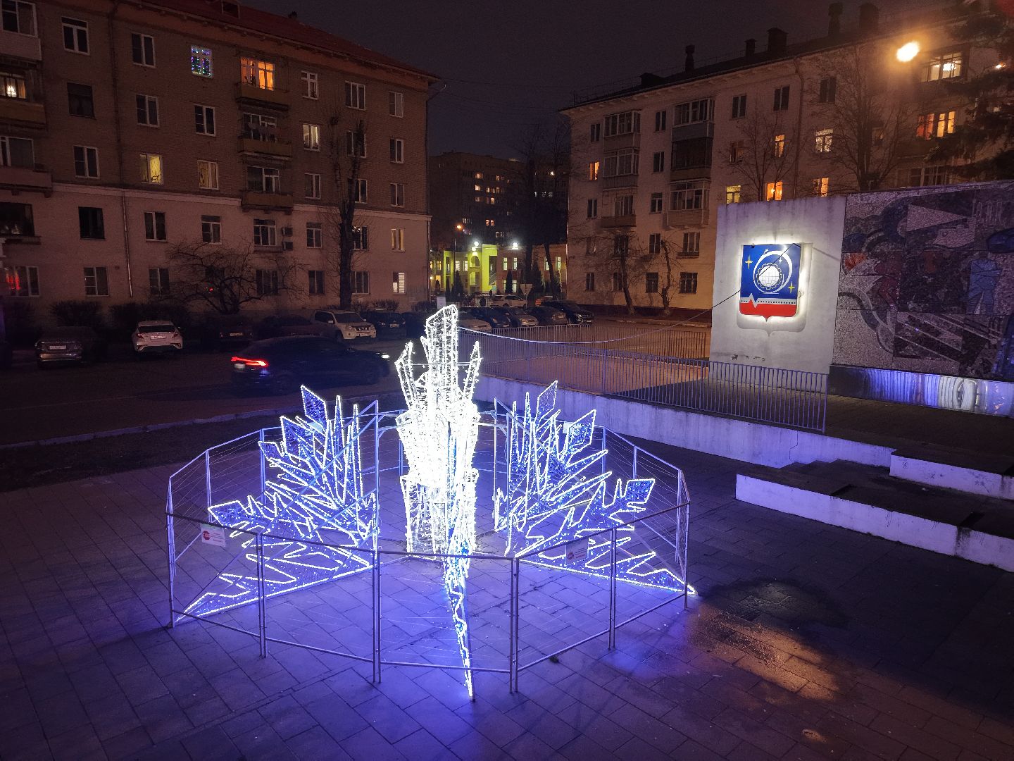 видео с коптера, елка в королеве, новогодняя елка на центральной площади королева,