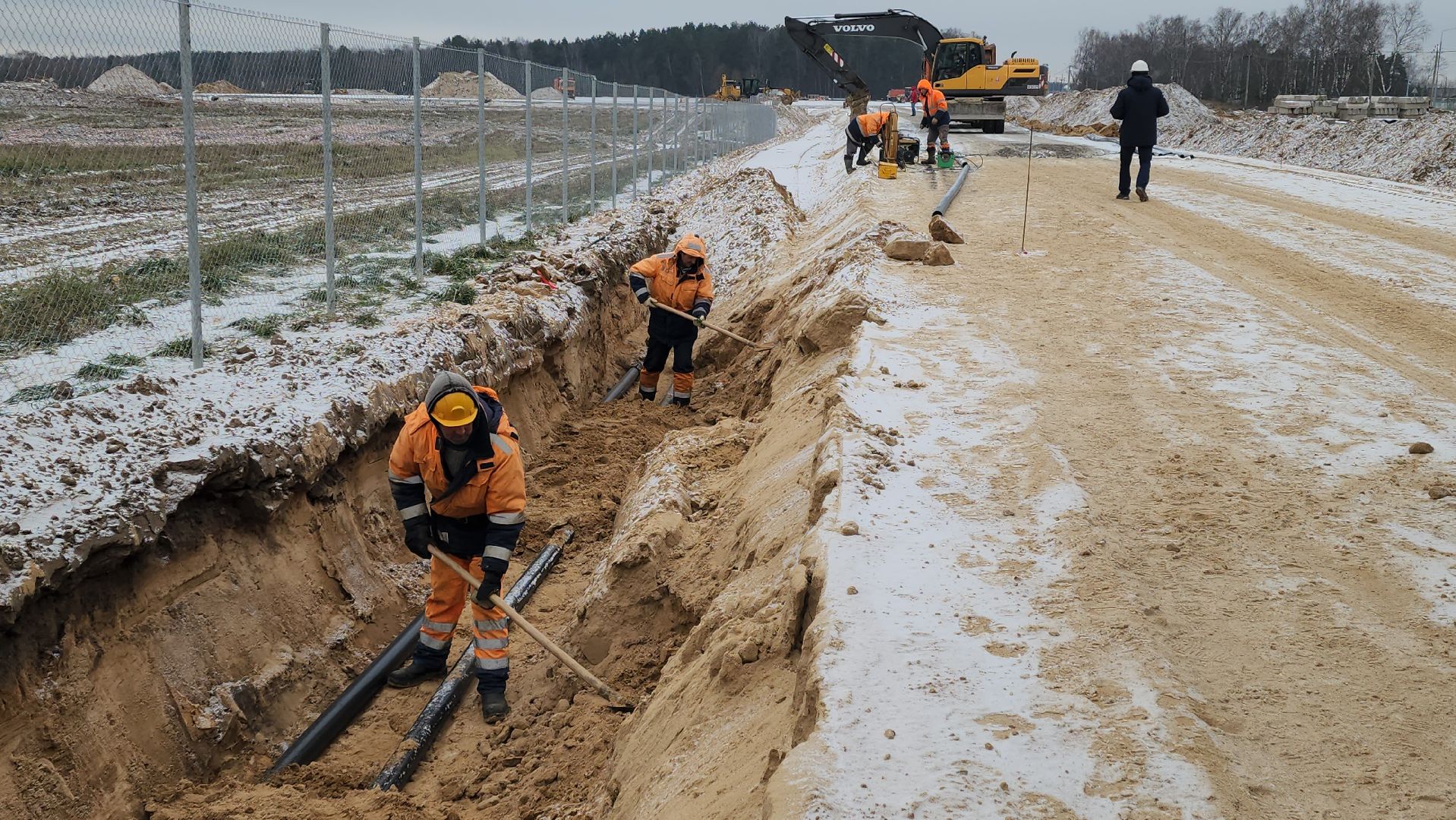 серпухов, парковка в деревне калиново, строительство парковки в серпухове,
