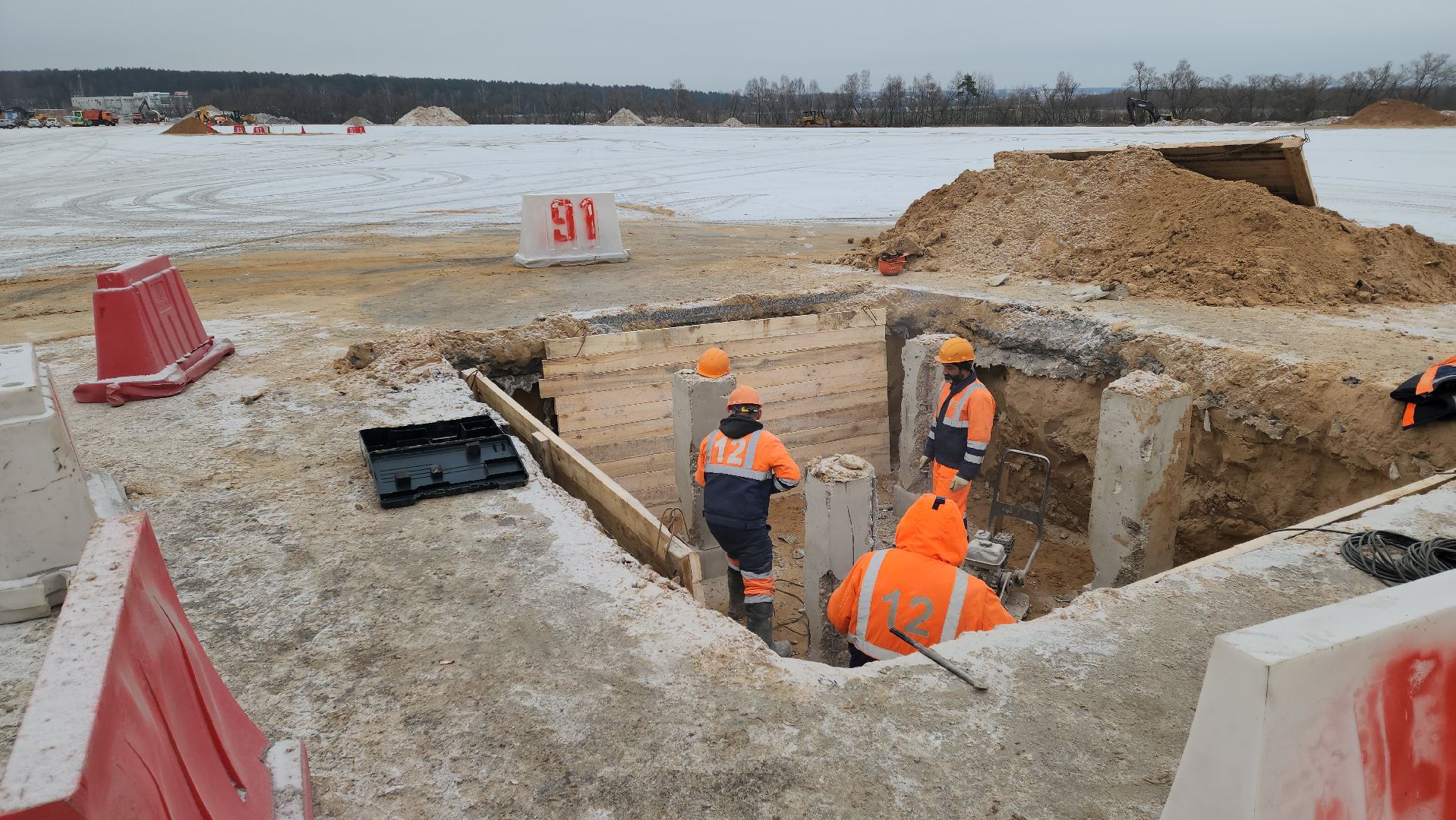 серпухов, парковка в деревне калиново, строительство парковки в серпухове,