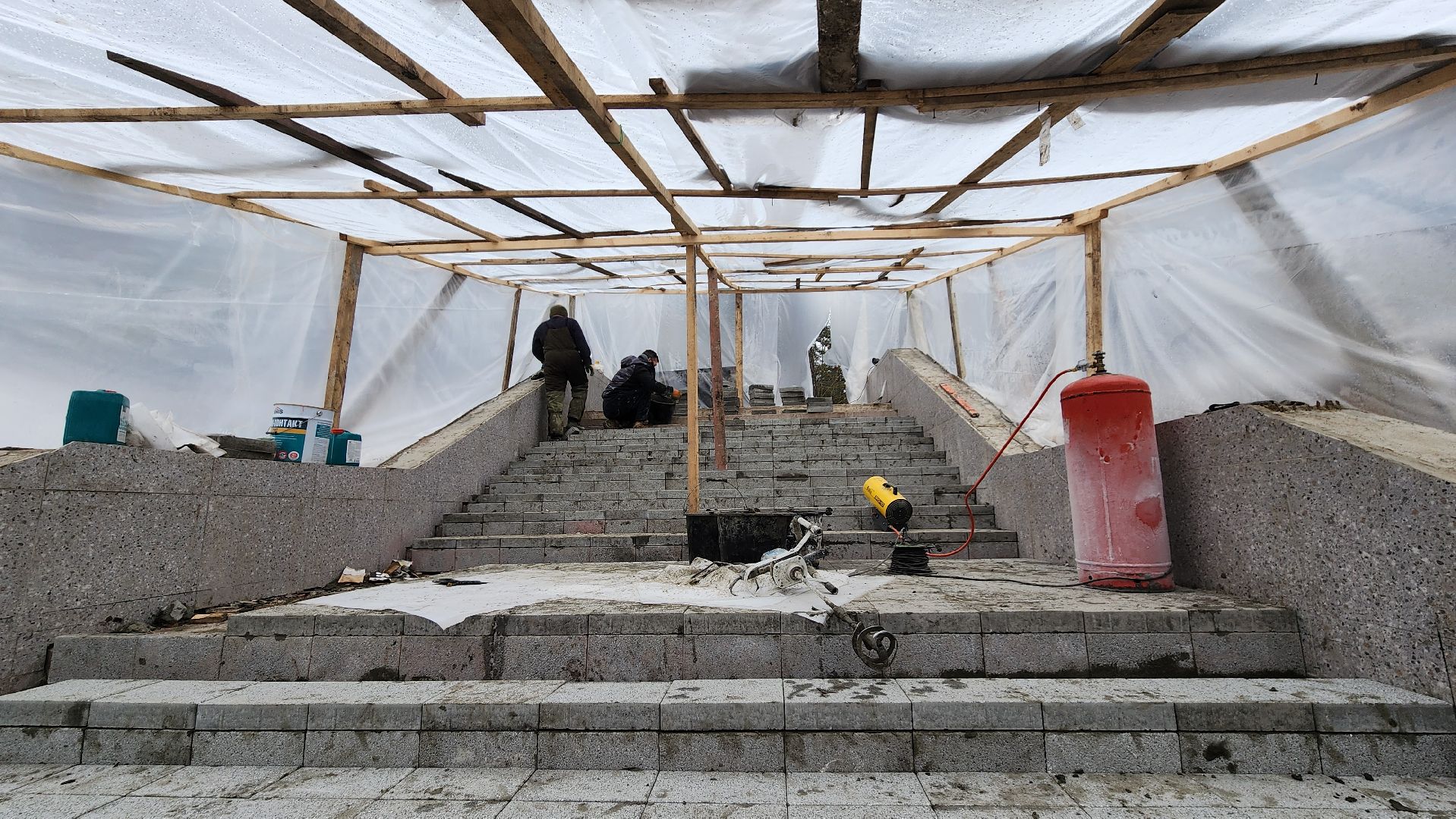 новая лестница в протвино, благоустройство, протвино ,