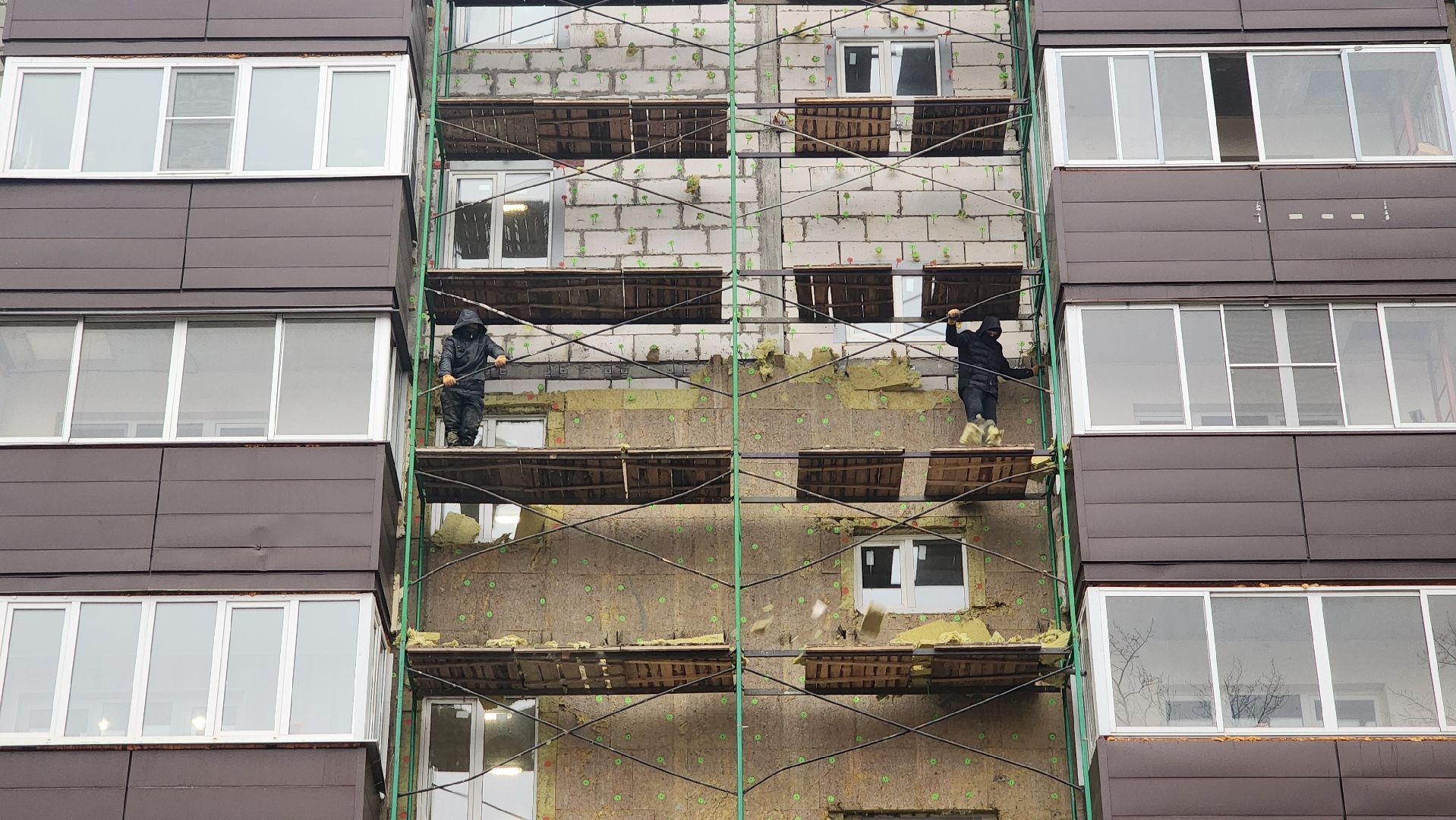 клин, майданово, ремонт фасада, утепление фасада,