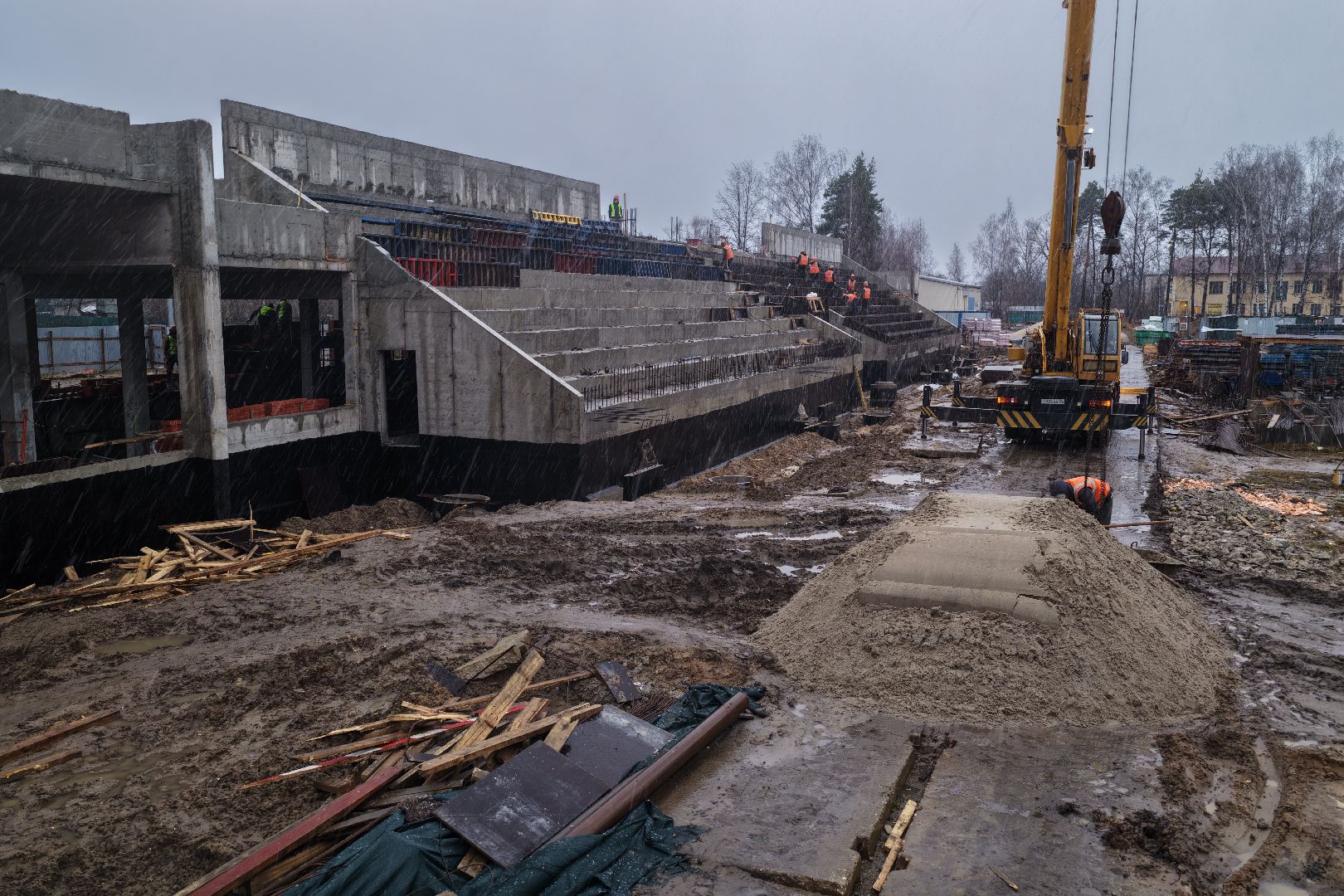 видео с коптера, стадион русич,