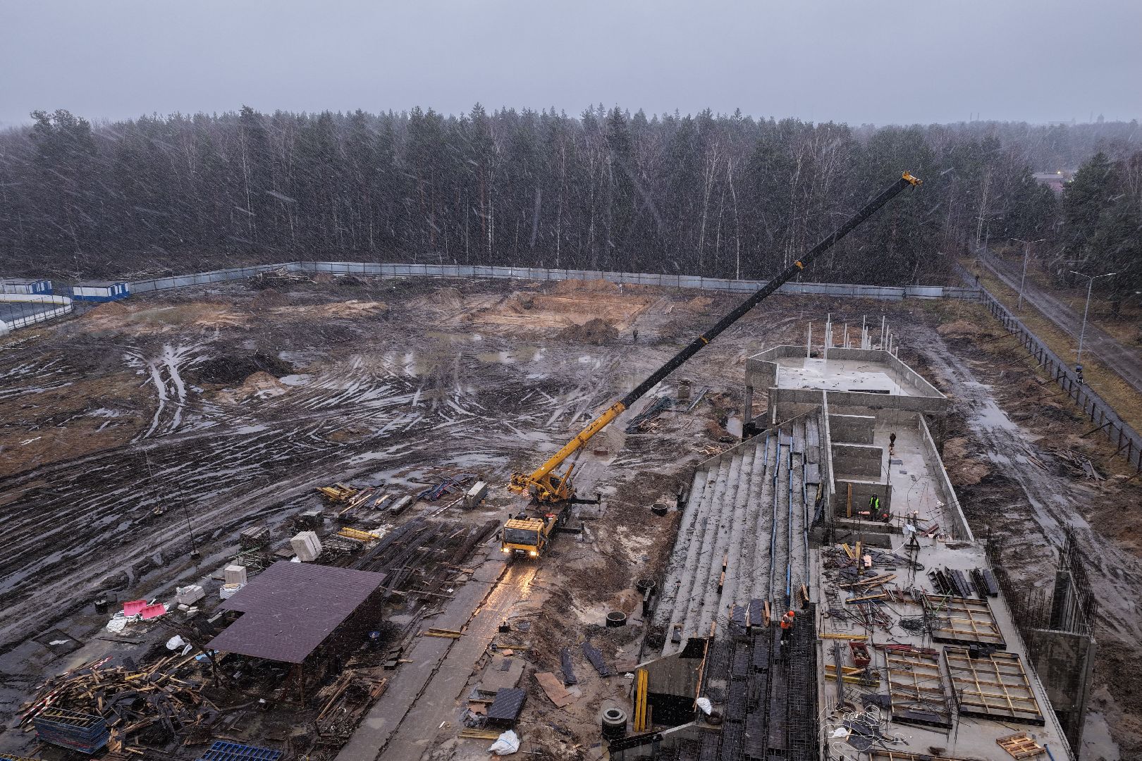 видео с коптера, стадион русич,