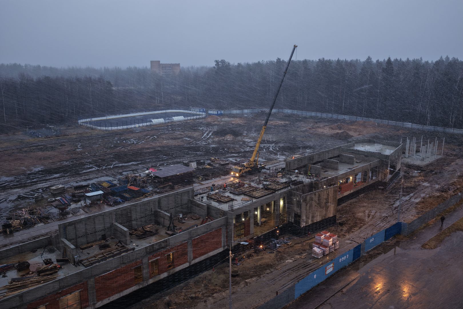 видео с коптера, стадион русич,