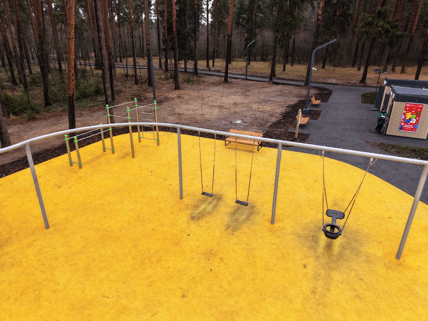 видео с коптера, лесопарк стрелки,