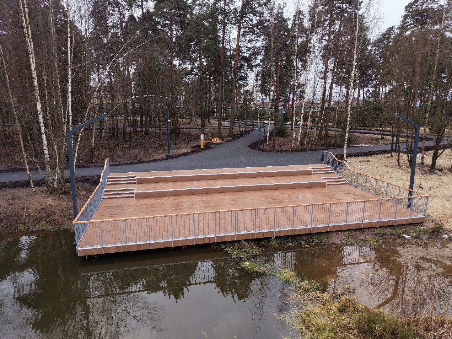 видео с коптера, лесопарк стрелки,