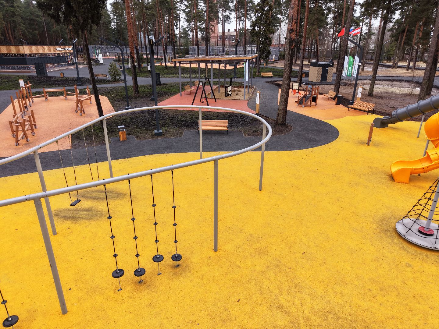 видео с коптера, лесопарк стрелки,