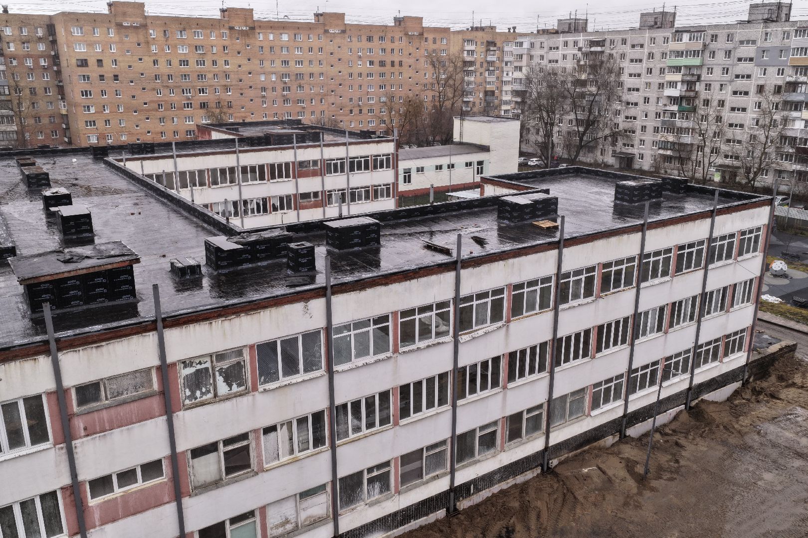 видео с коптера, школа 16 орехово-зуево, капремонт школы 16,
