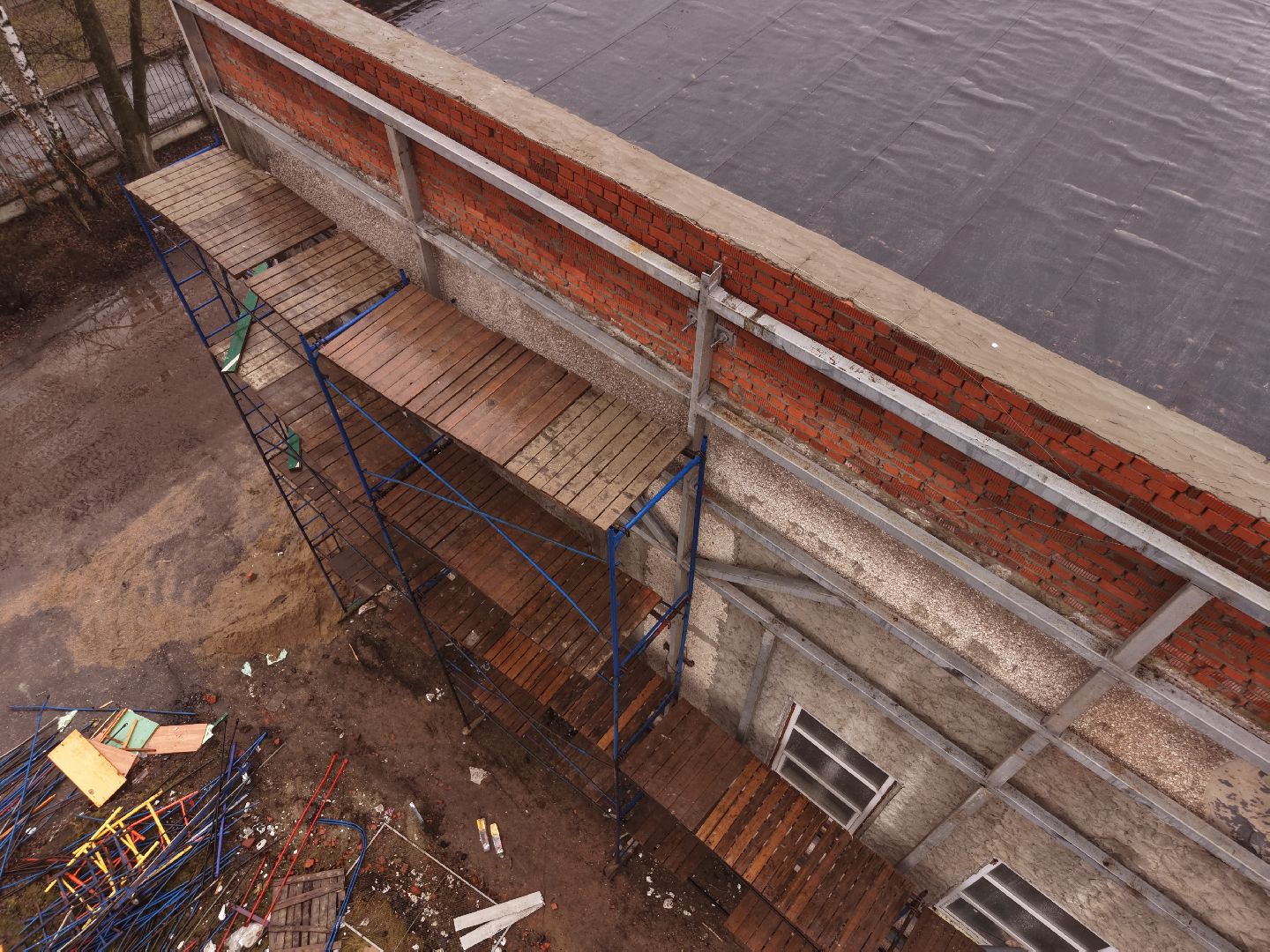 видео с коптера, школа 20 орехово-зуево, капремонт школы 20,