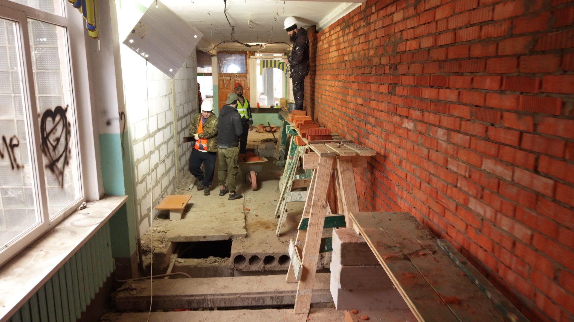 видео с коптера, школа 20 орехово-зуево, капремонт школы 20,