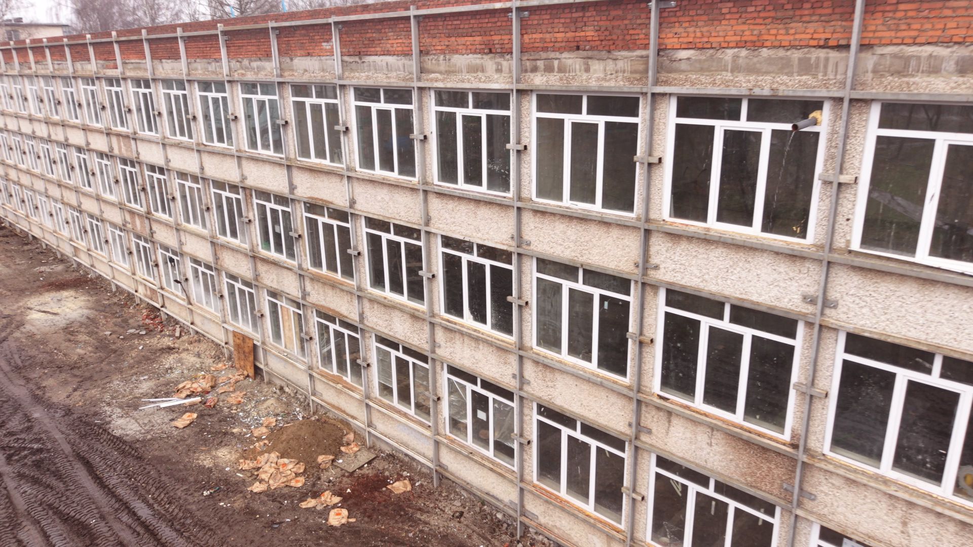 видео с коптера, школа 20 орехово-зуево, капремонт школы 20,