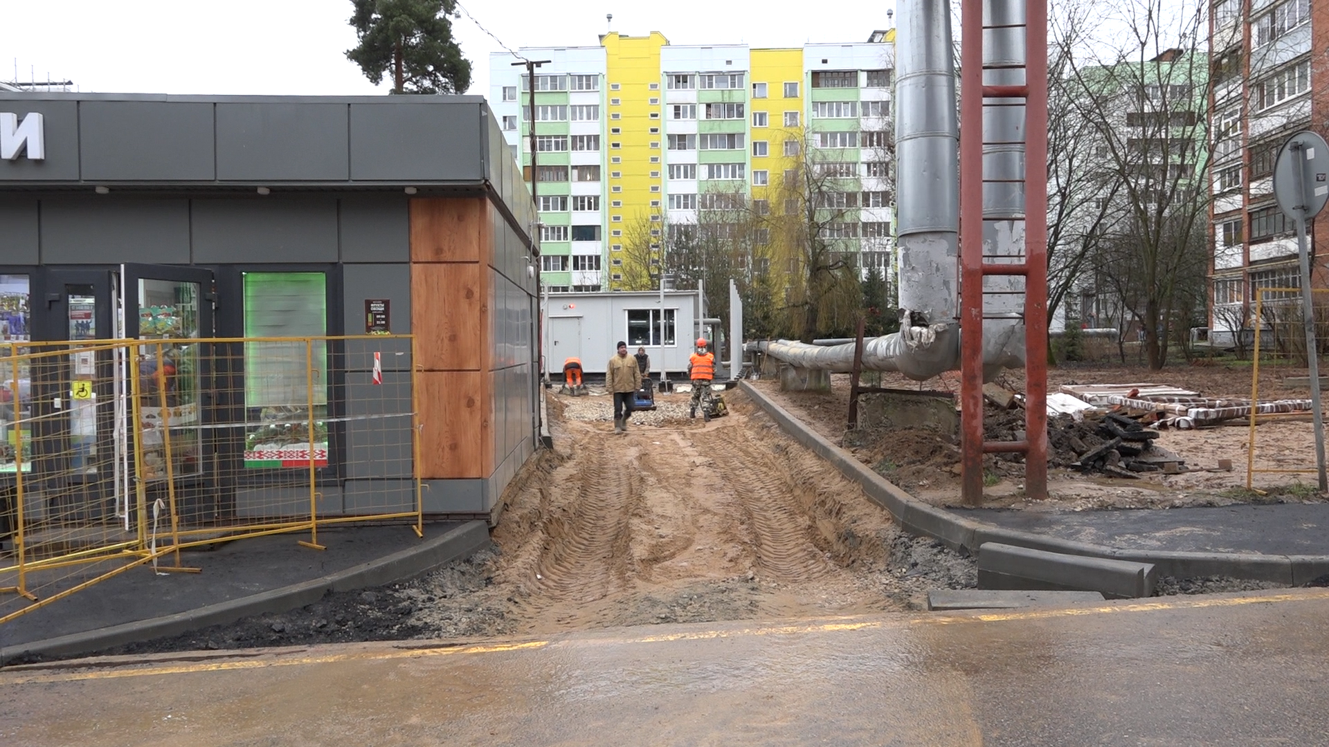 благоустройство территории, власиха благоустройство, новый бтп, власиха заозерный, блочно-модульный тепловой пункт,