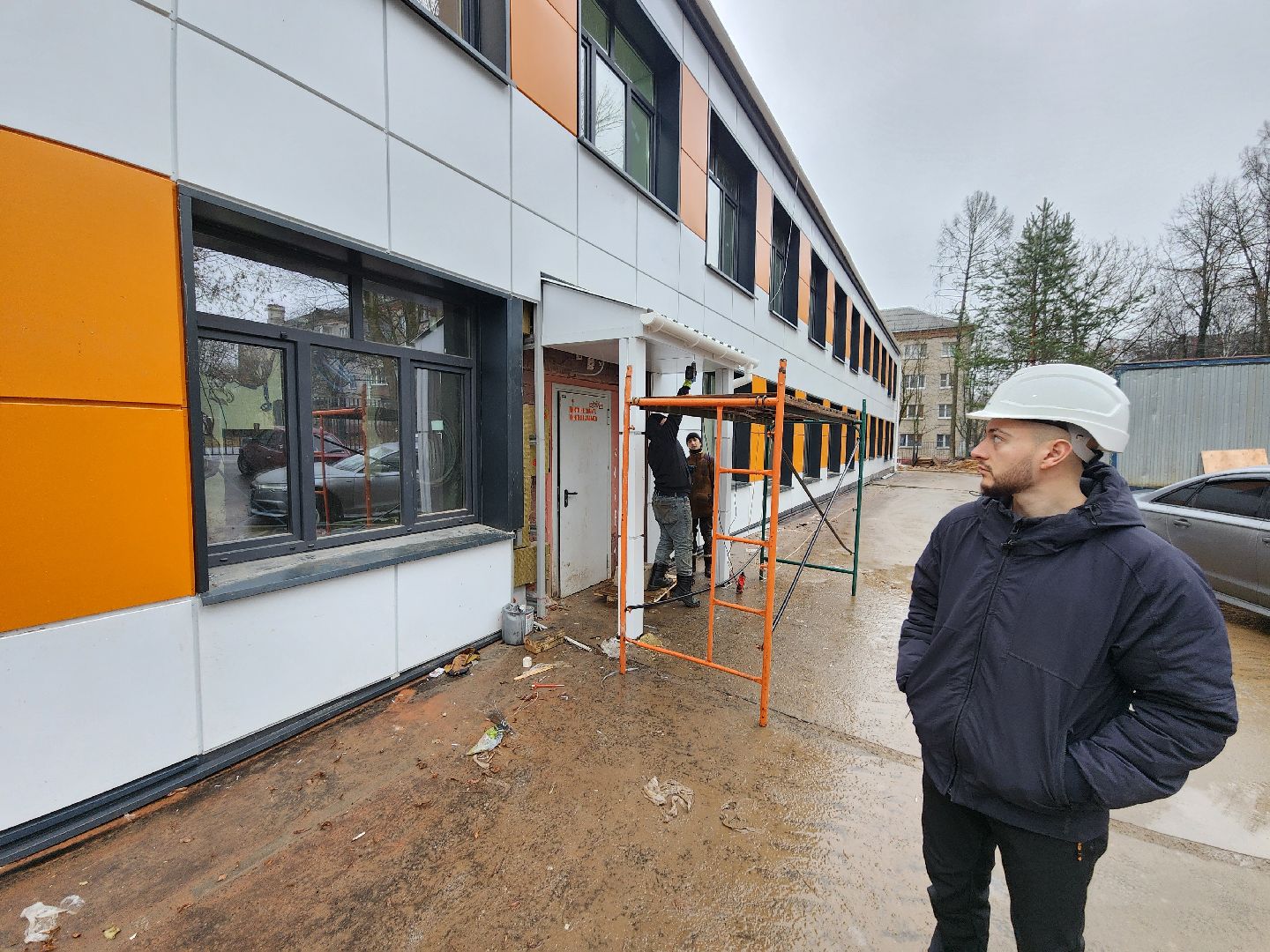 чехов, улица ильича 34а, детсад, дошкольное отделение, лицей 4, капитальный ремонт, реконструкция, капремонт здания, замена кровли, фасадные работы, облицовка, композитные панели, утепление, гидроизоляция,  новые пластиковые окна, обновление входных групп, благоустройство территории, госпрограмма московской области, социальные объекты,