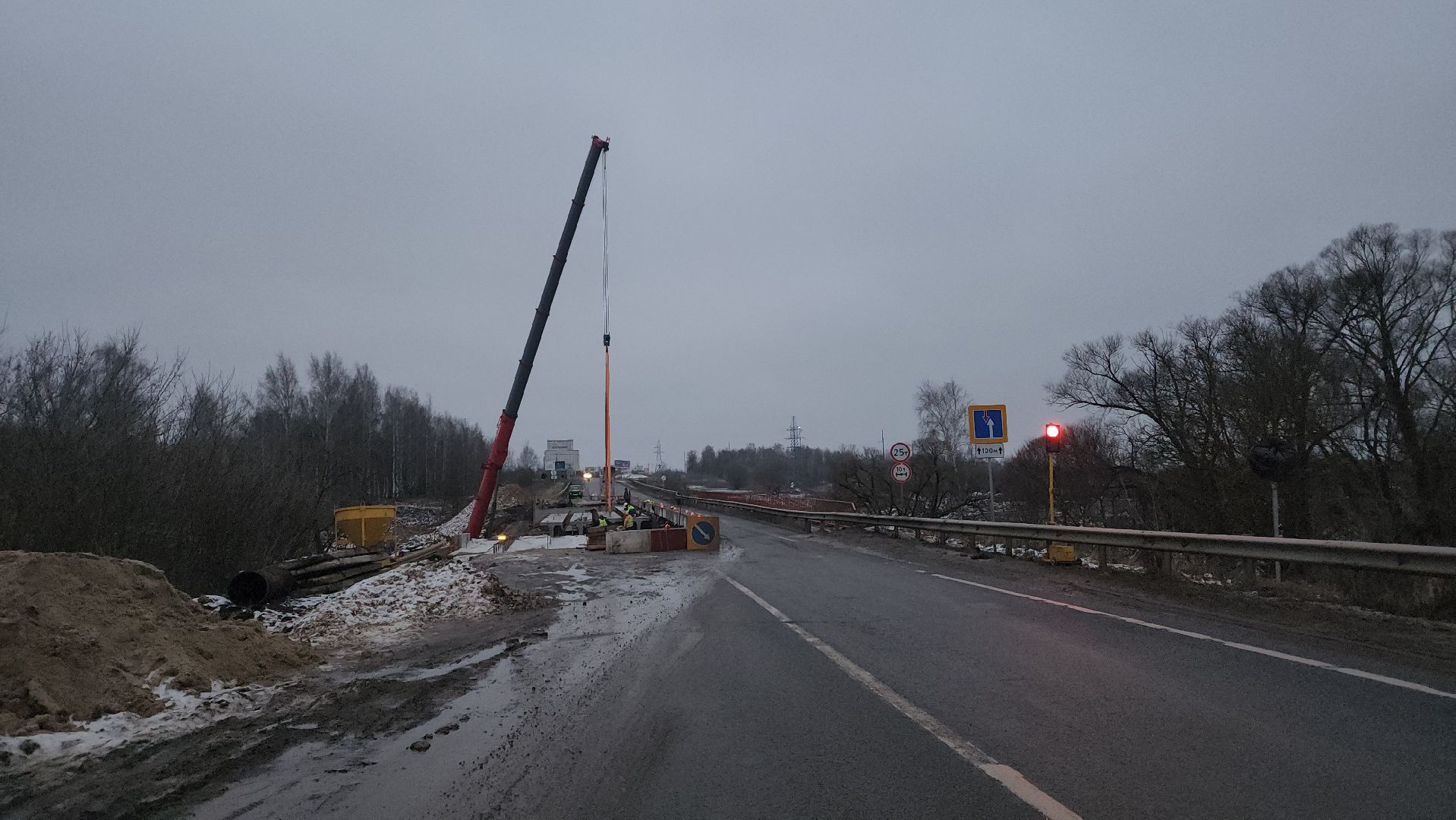 Зарайск, Ремонт моста в Зарайске,Мост через Осетрик,