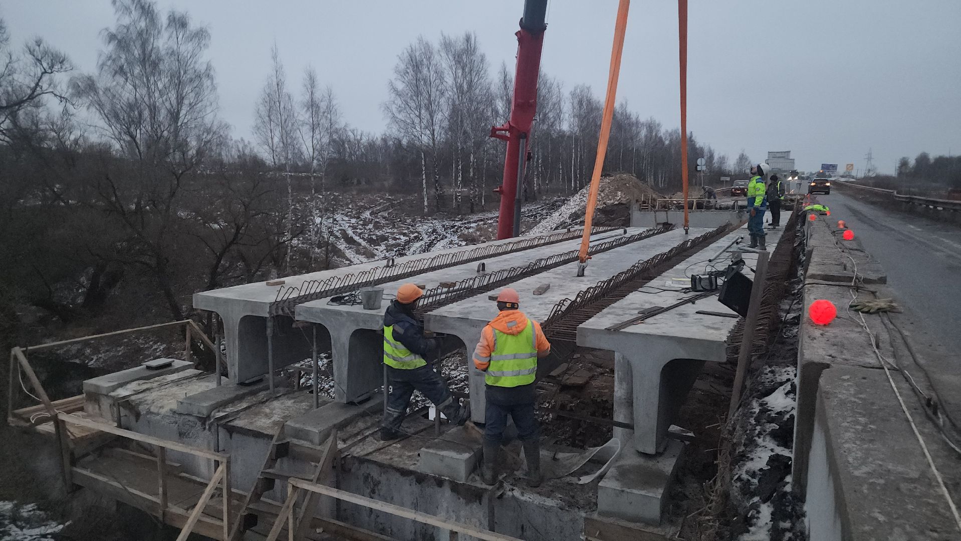 Зарайск, Ремонт моста в Зарайске,Мост через Осетрик,