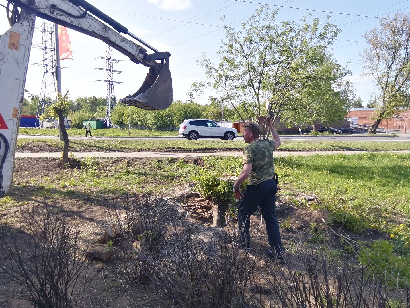 Балашиха, пни, деревья, благоустройство, специальная техника, дворовые площадки, жилые дома, спил аварийных деревьев