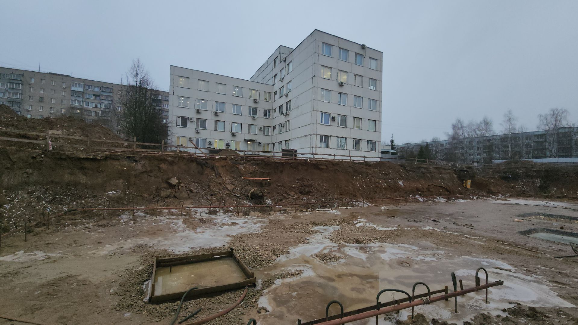 строительство,  красногорск, поликлиника,