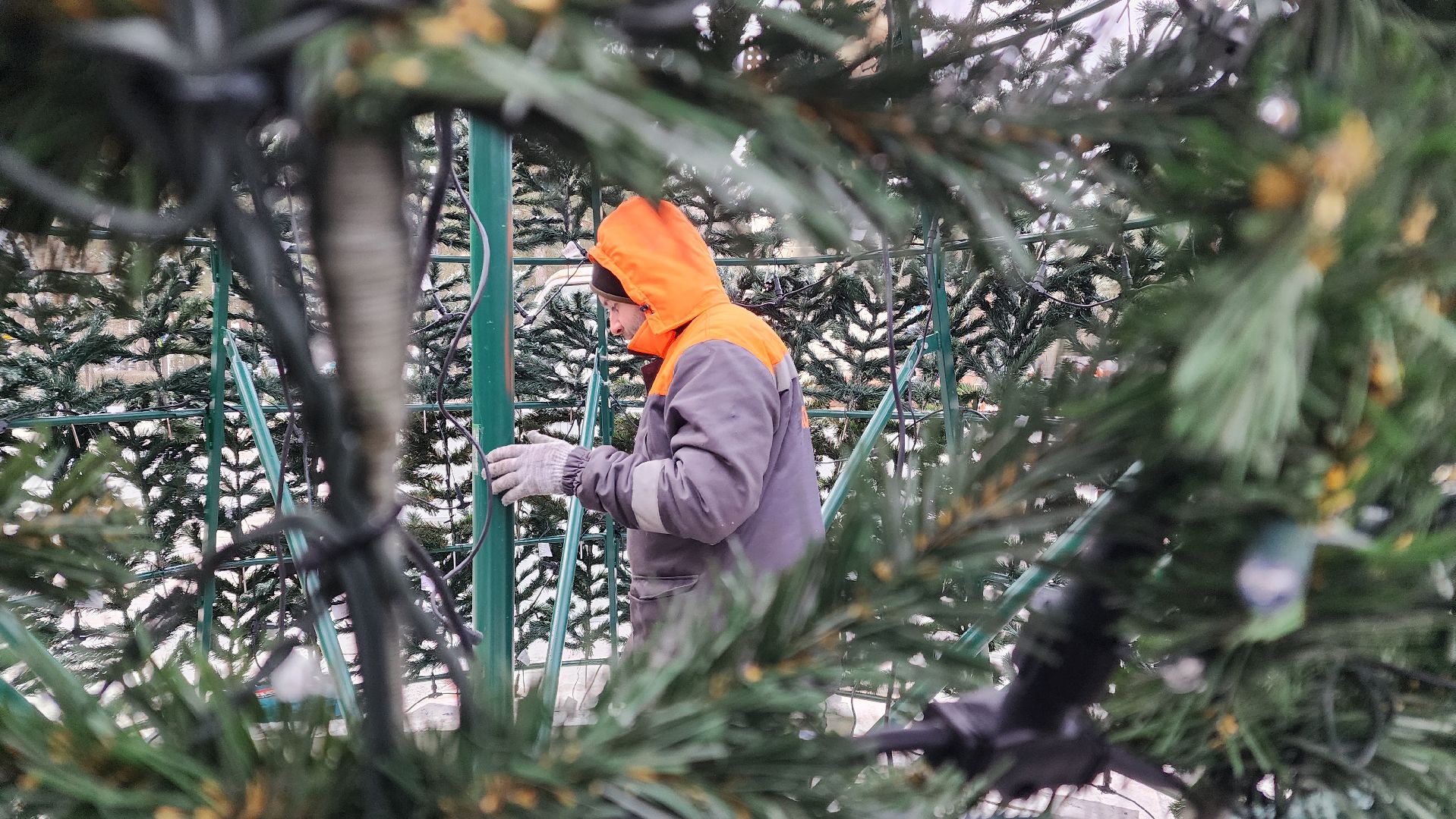 новогоднее оформление, новый год 2026, главная елка протвино,