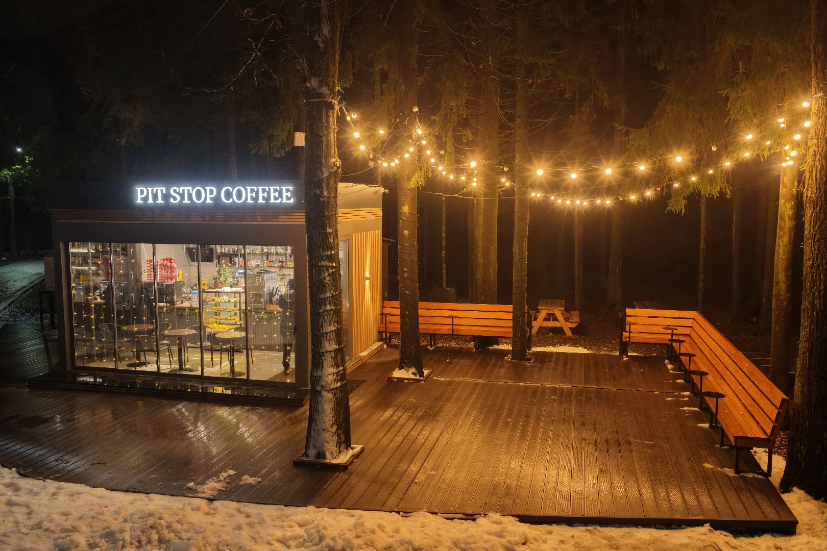 видео с коптера, парк лазутиной, новый год в подмосковье,