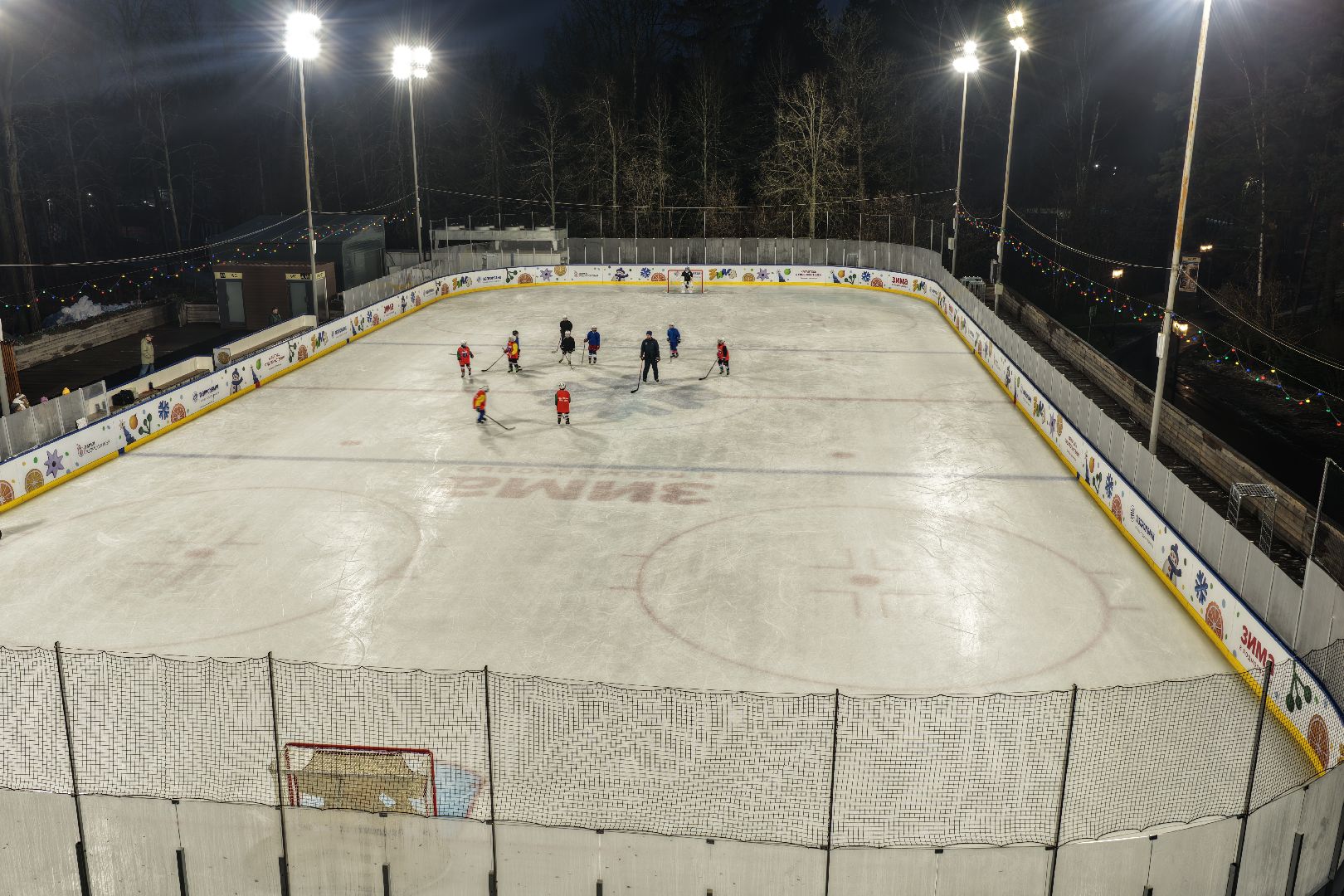 видео с коптера, парк лазутиной, новый год в подмосковье,