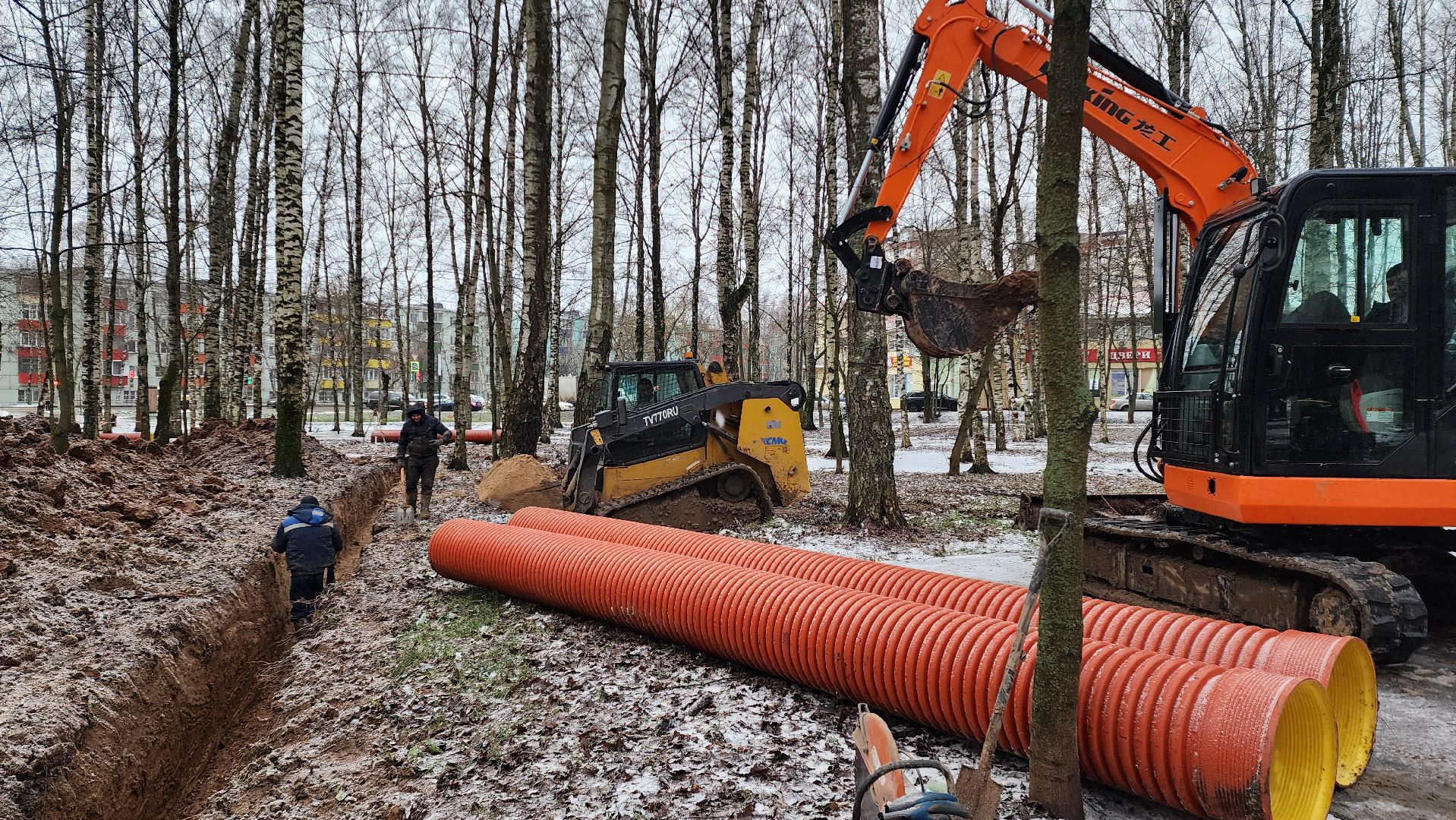 дренажная система, водоотведение, Лобня ,