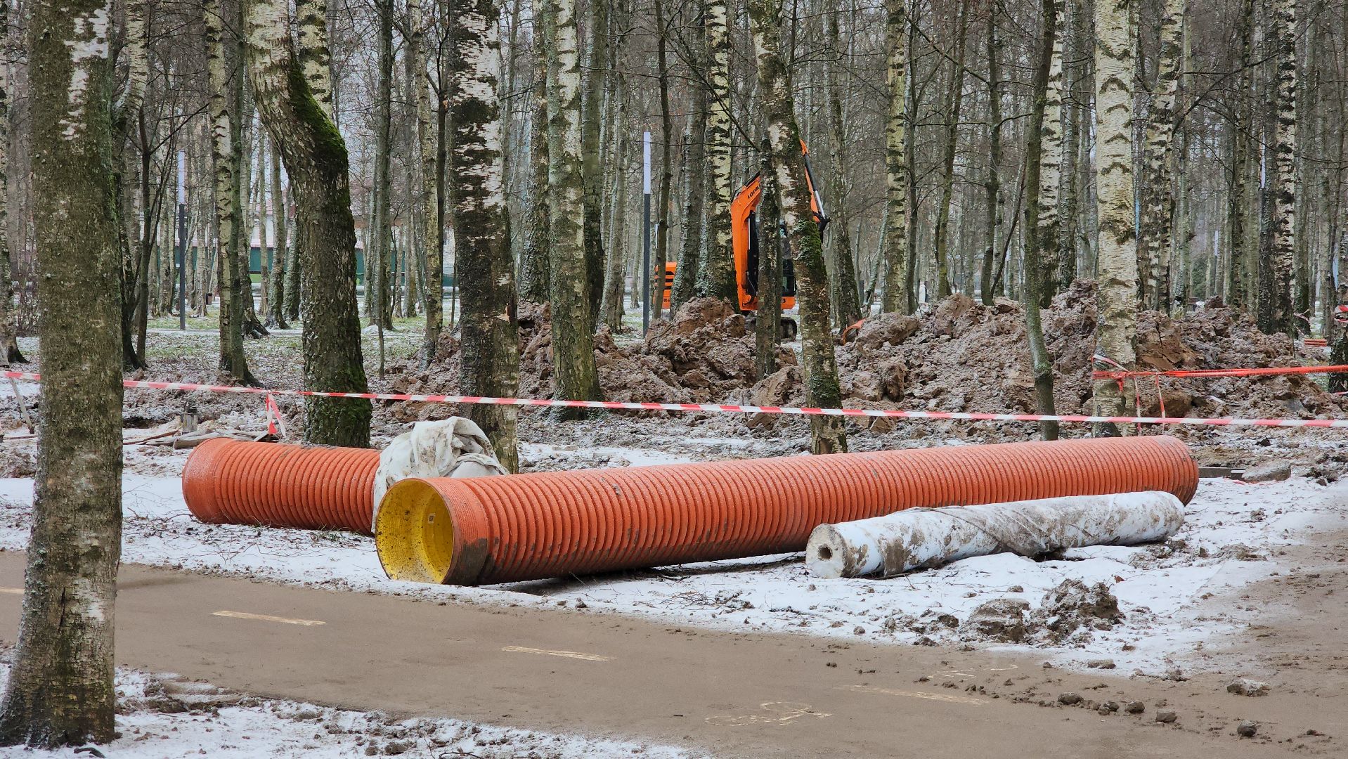 дренажная система, водоотведение, Лобня ,