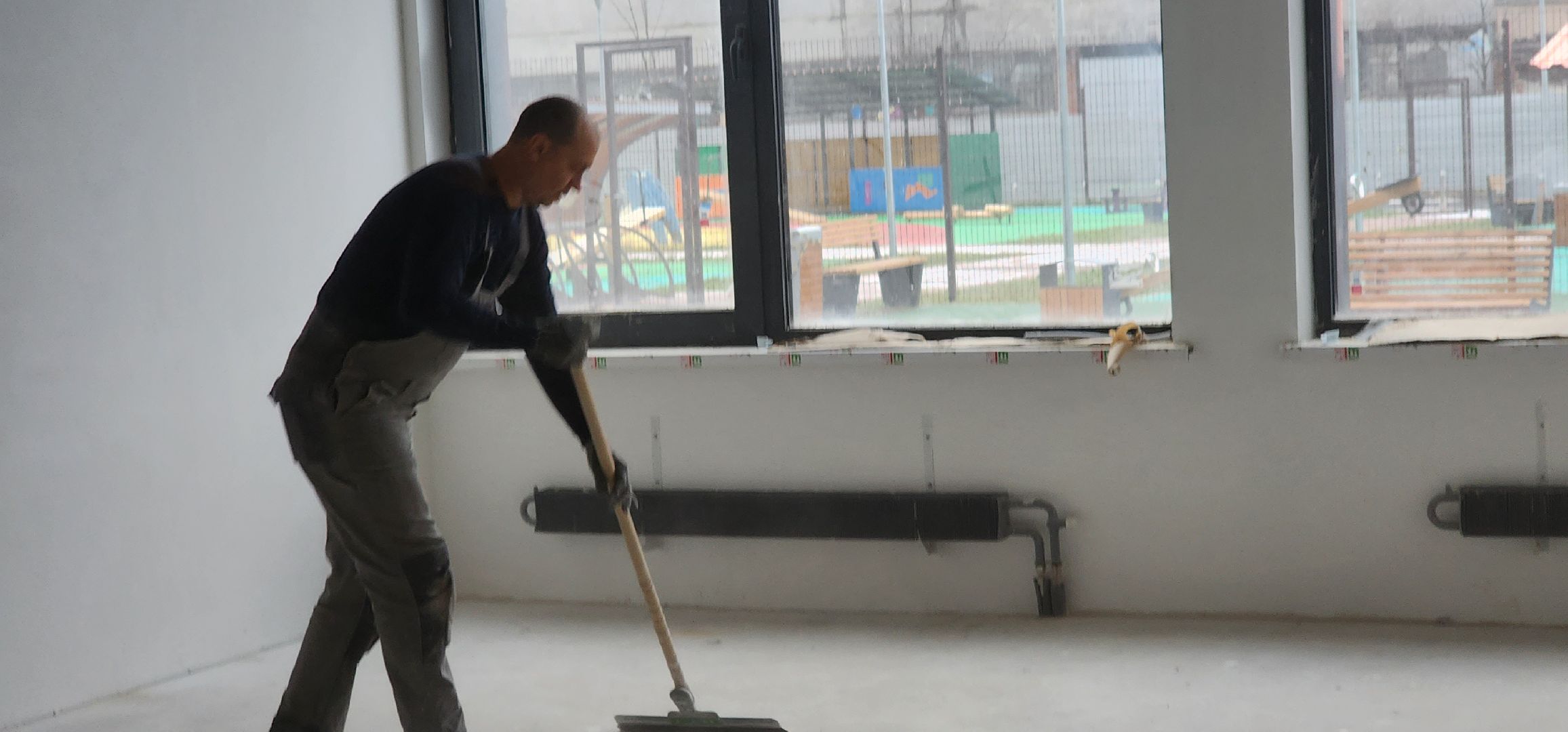 долгопрудный, жк бригантина, детский сад, строительство, наливной пол,